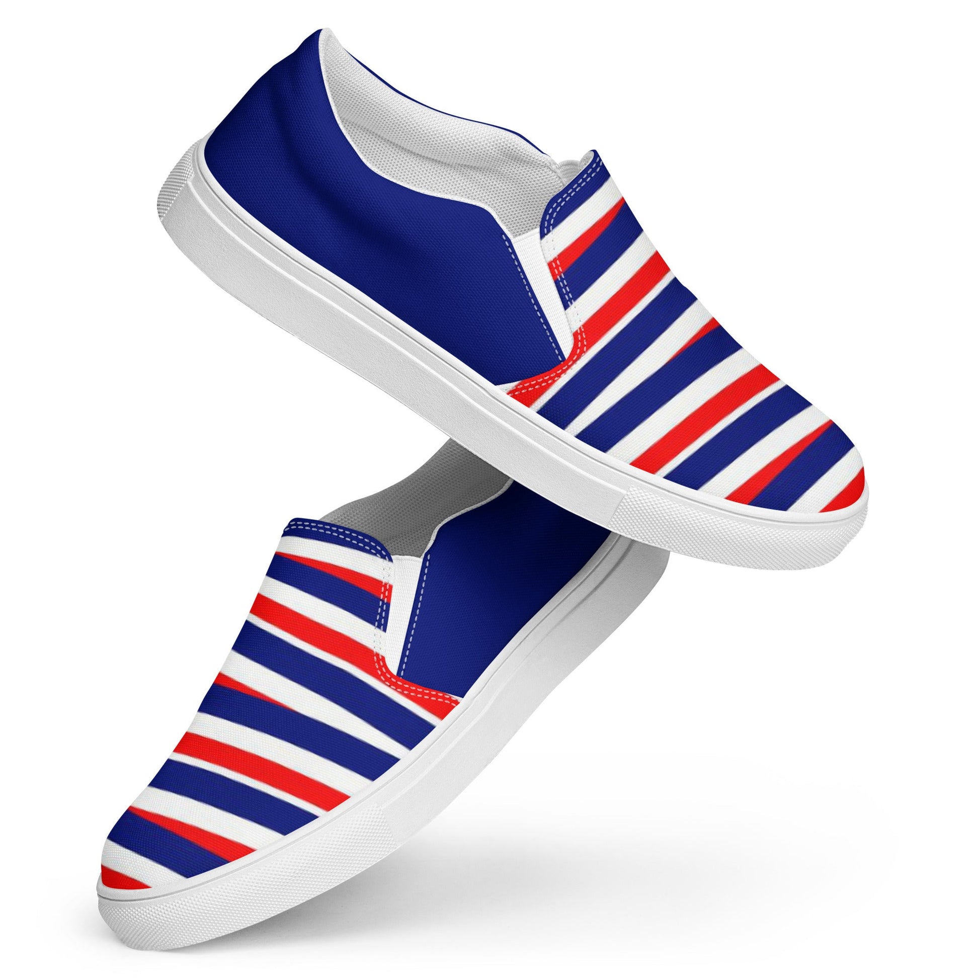 Nautical Stripes Men’s slip-on canvas shoes