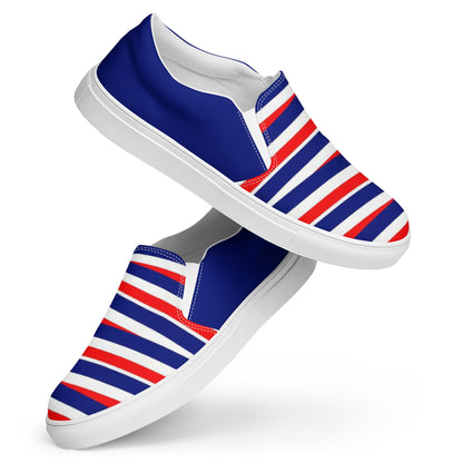 Nautical Stripes Men’s slip-on canvas shoes