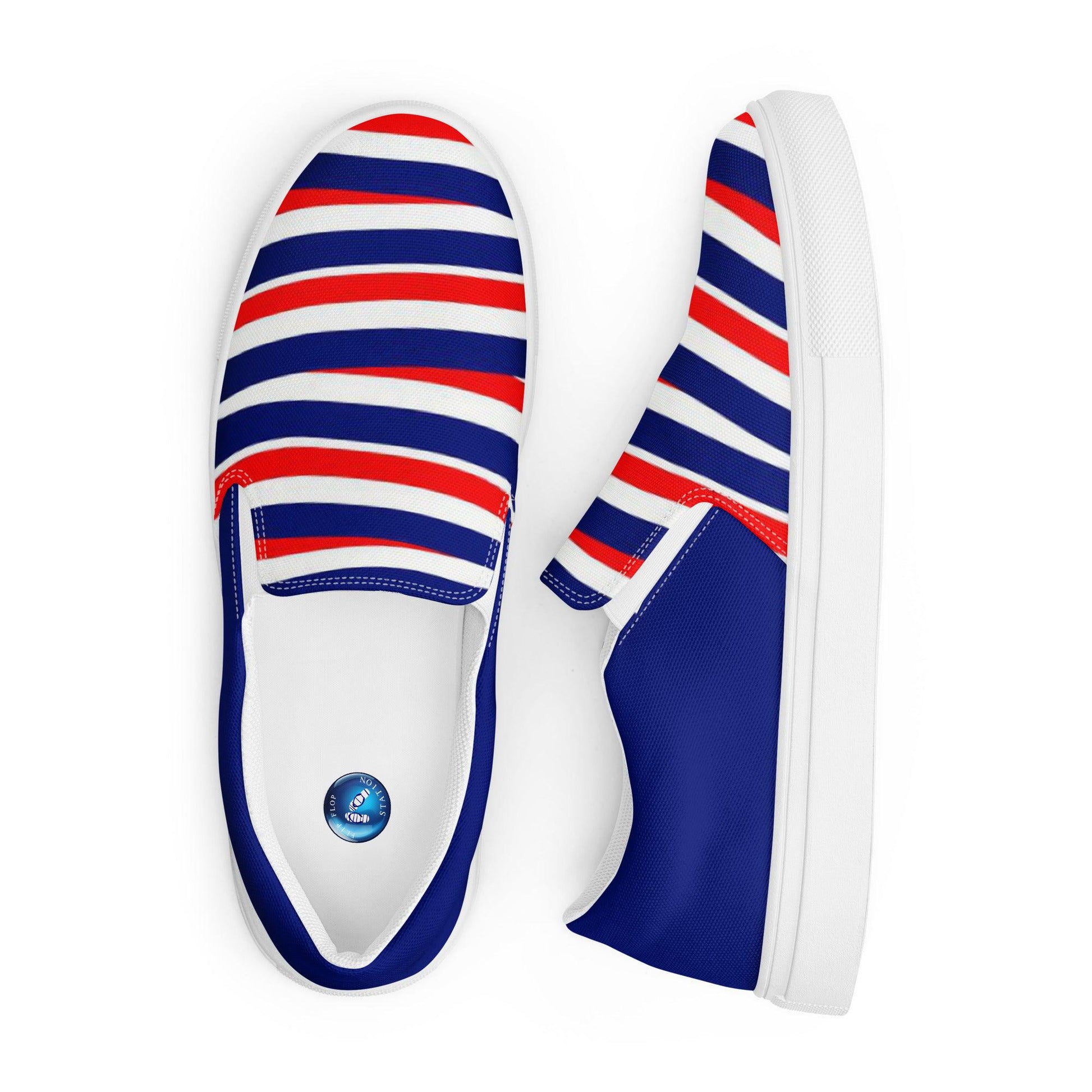 Nautical Stripes Men’s slip-on canvas shoes