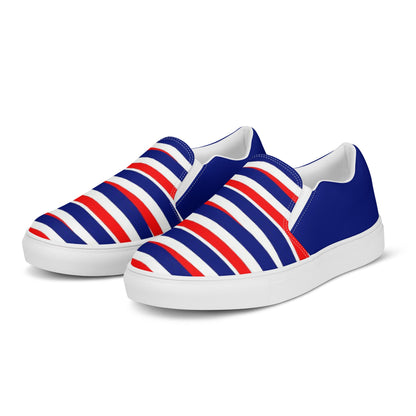 Nautical Stripes Men’s slip-on canvas shoes