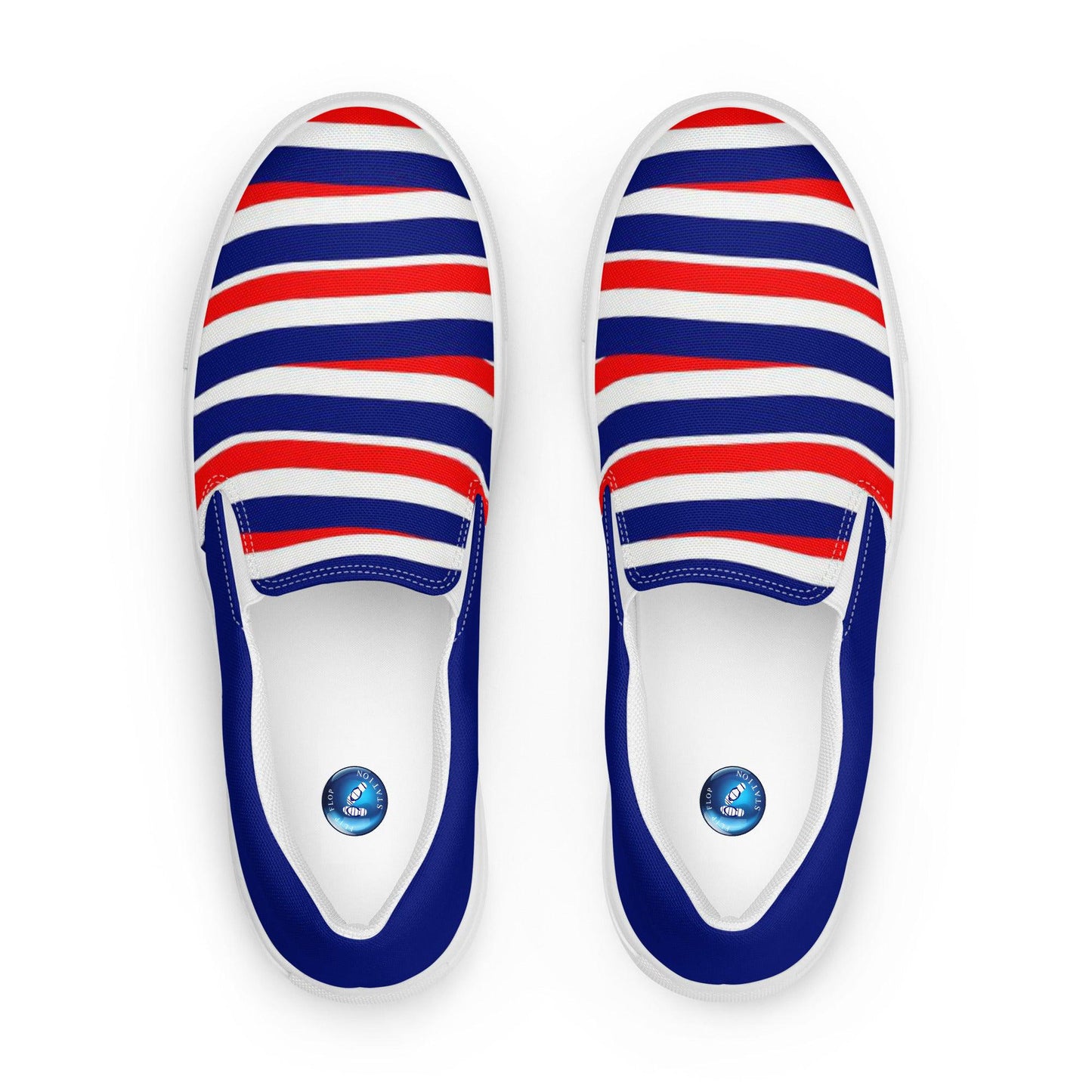 Nautical Stripes Men’s slip-on canvas shoes