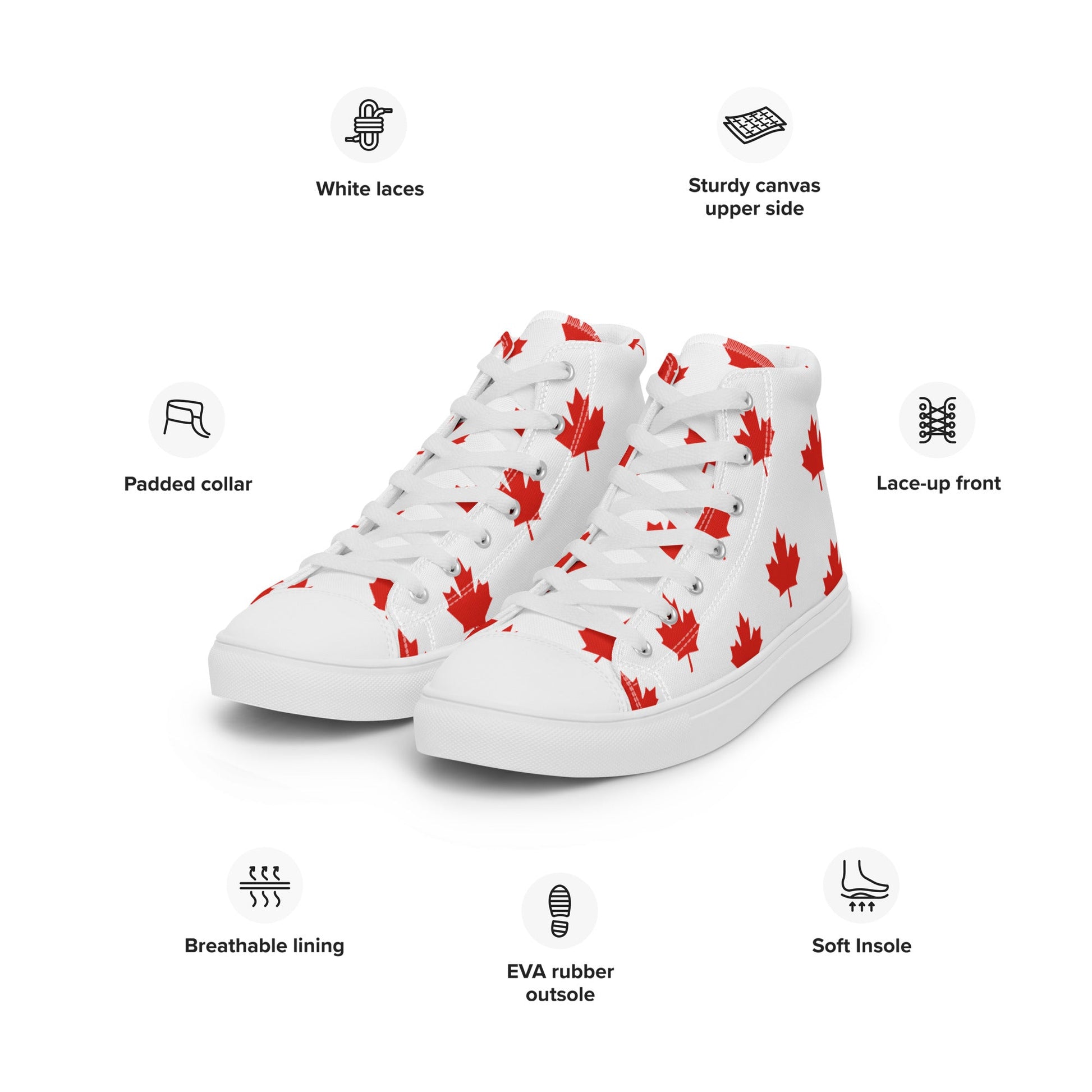 Oh Canada! - Men’s high top canvas shoes