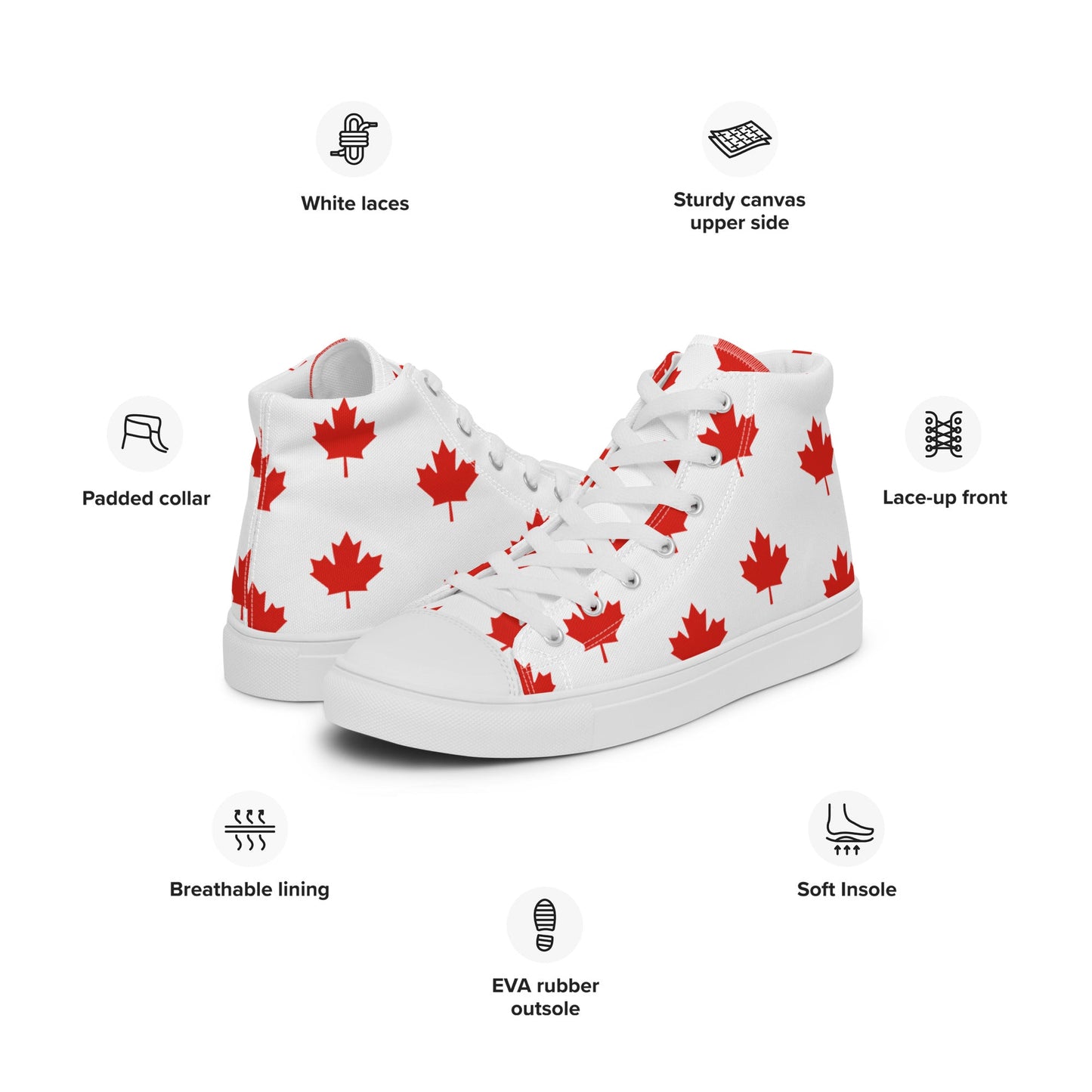 Oh Canada! - Women’s high top canvas shoes