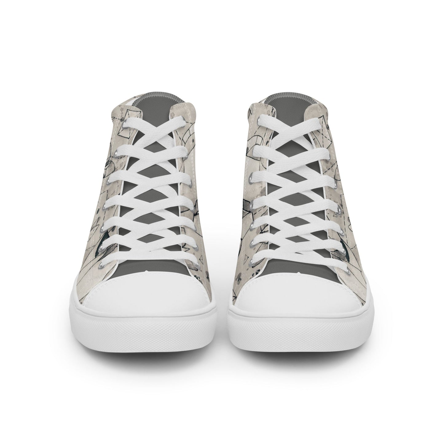 Origami Fox high top canvas shoes