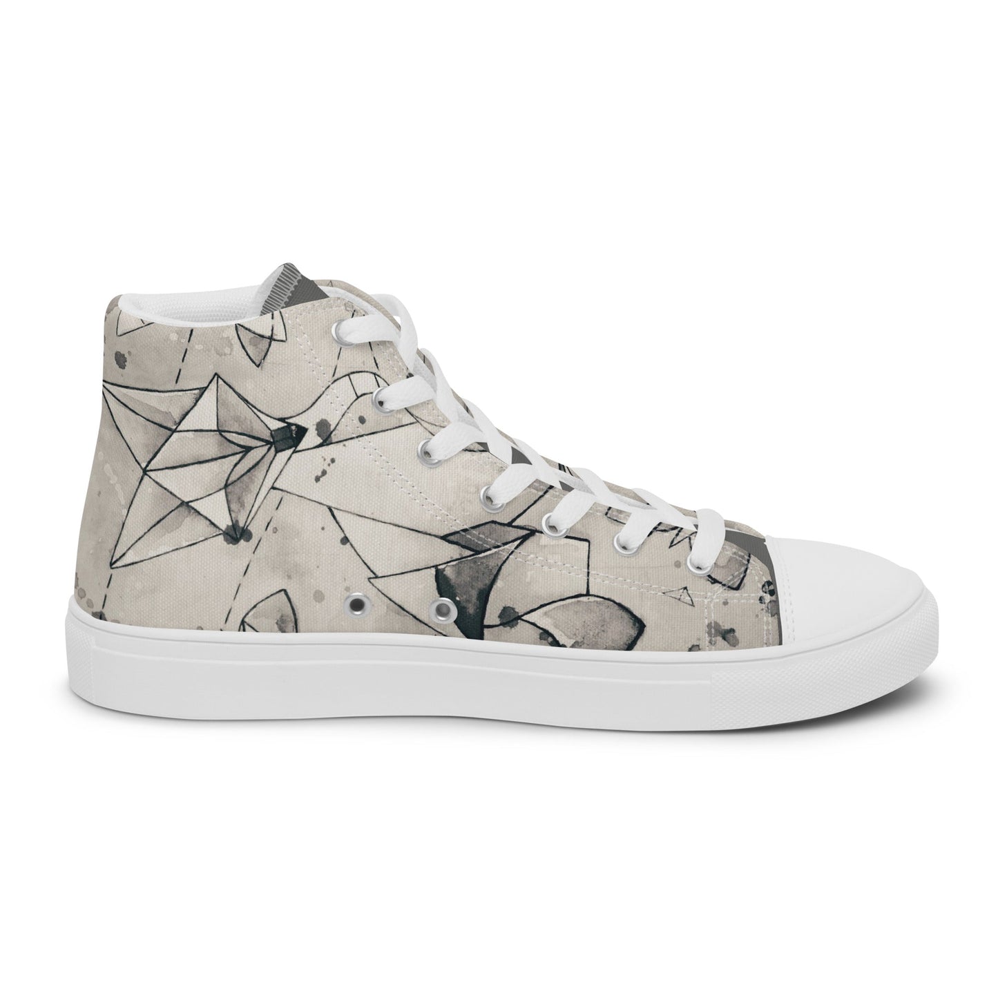 Origami Fox high top canvas shoes