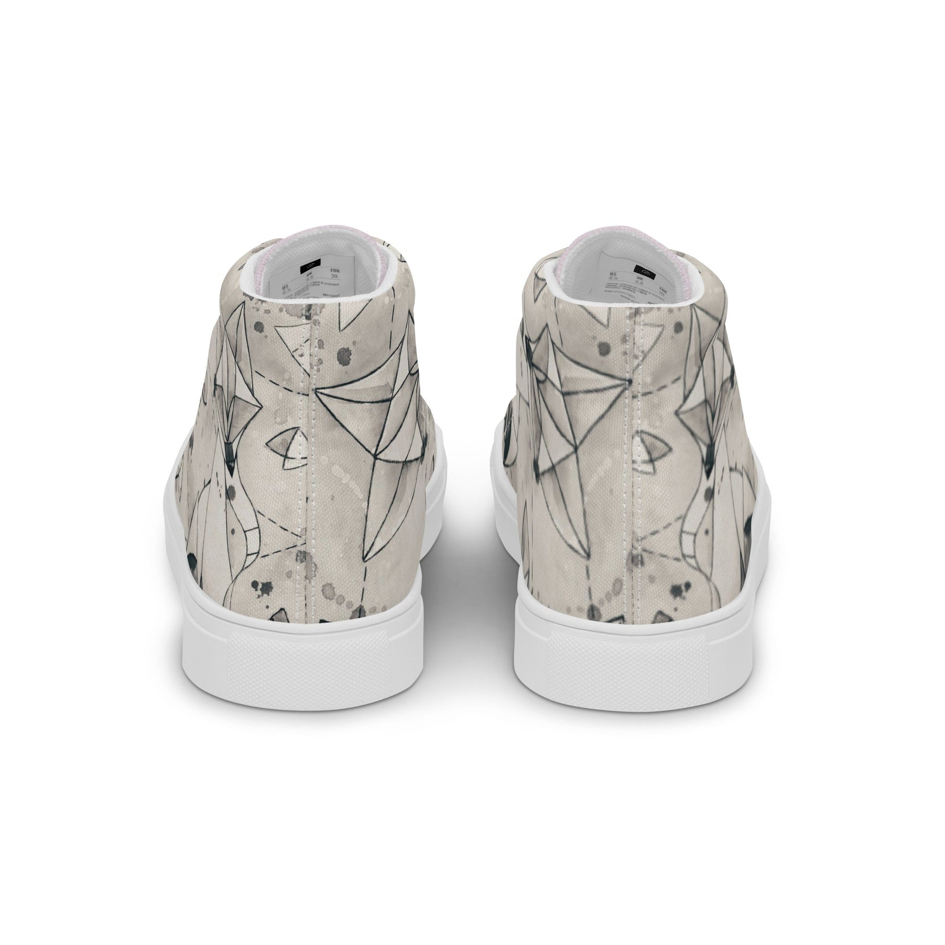 Origami Foxy high top canvas shoes