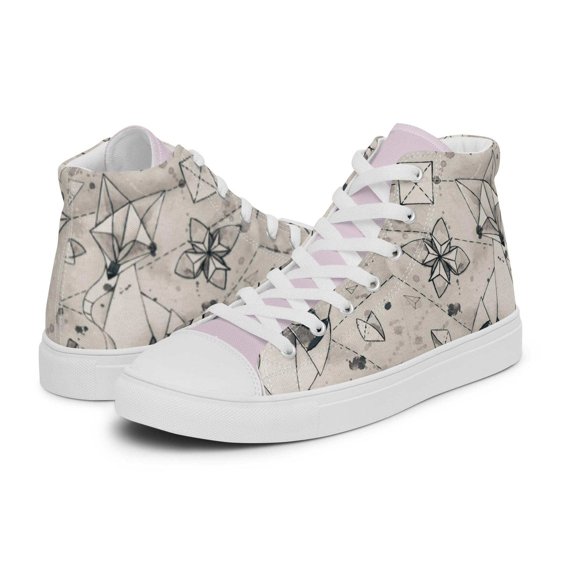 Origami Foxy high top canvas shoes