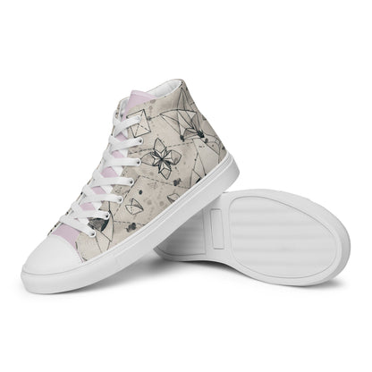 Origami Foxy high top canvas shoes