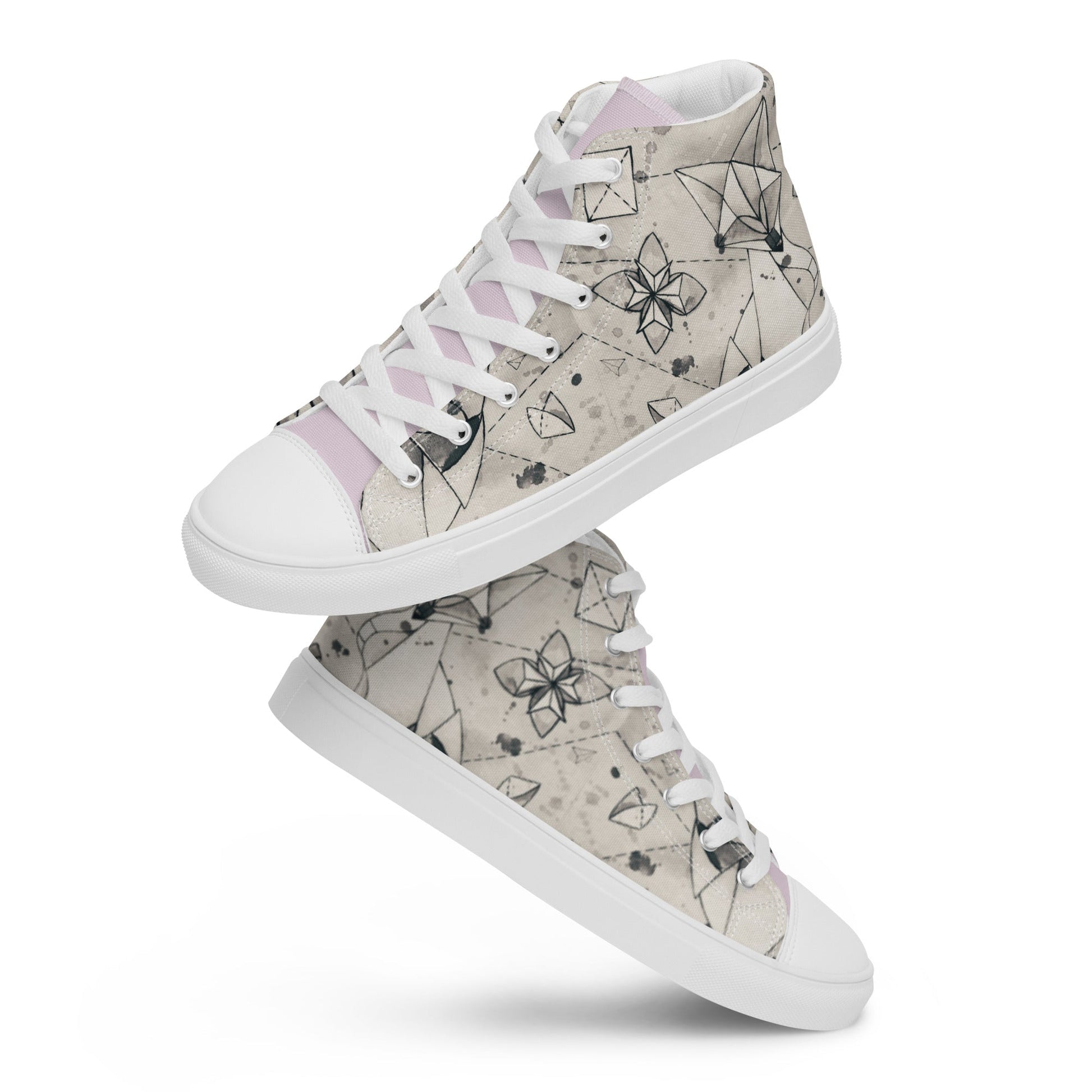 Origami Foxy high top canvas shoes