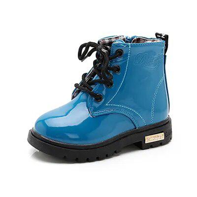 Patent Perfection: High-Top Winter Boots for Stylish Girls