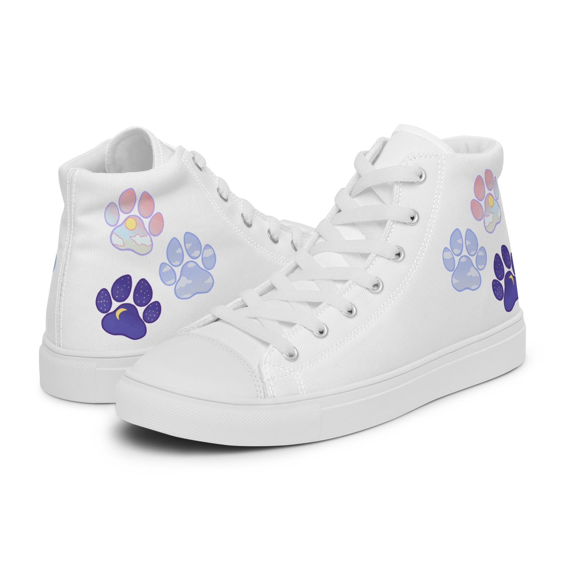 Paw Life - Women's High-Top Canvas Shoes