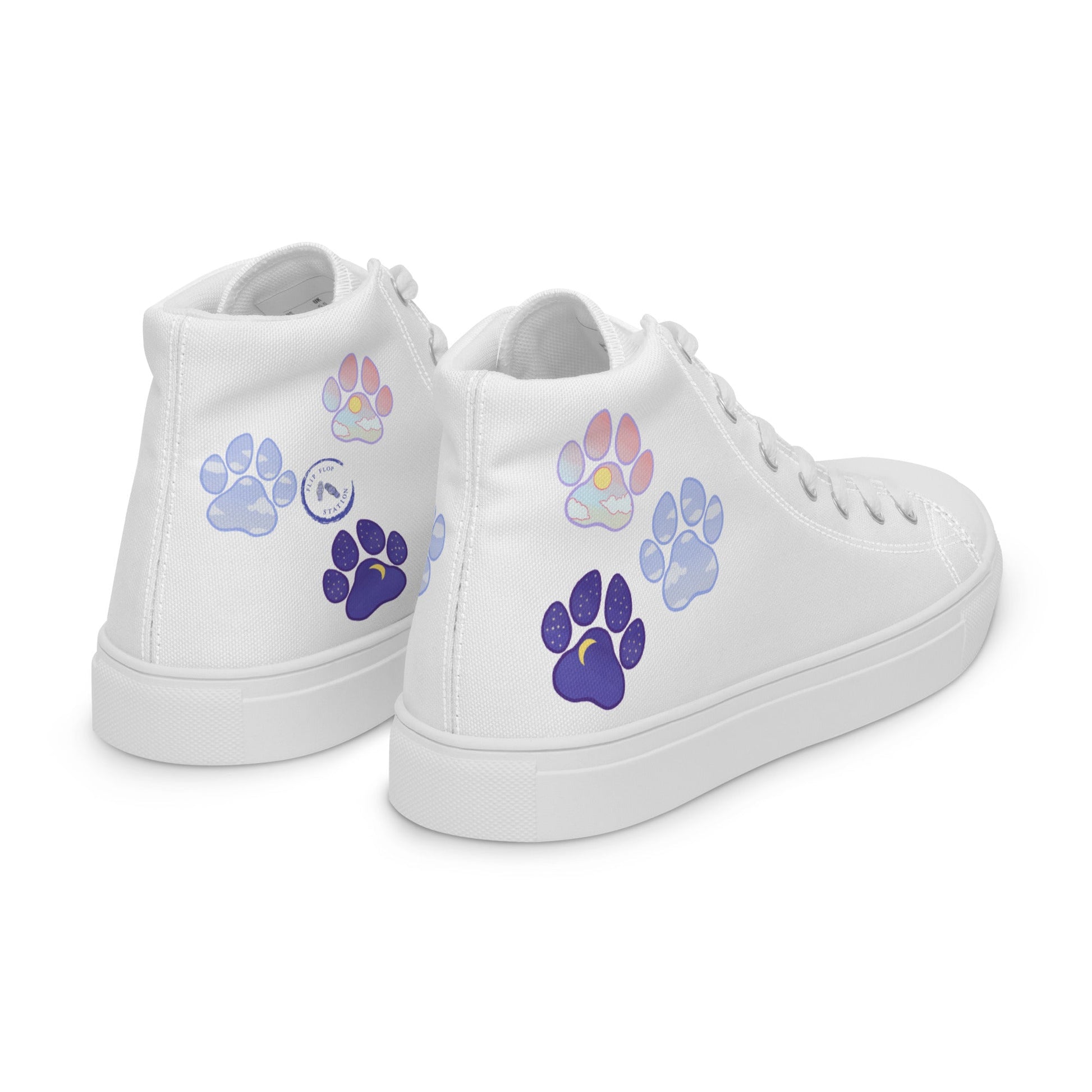 Paw Life - Women's High-Top Canvas Shoes