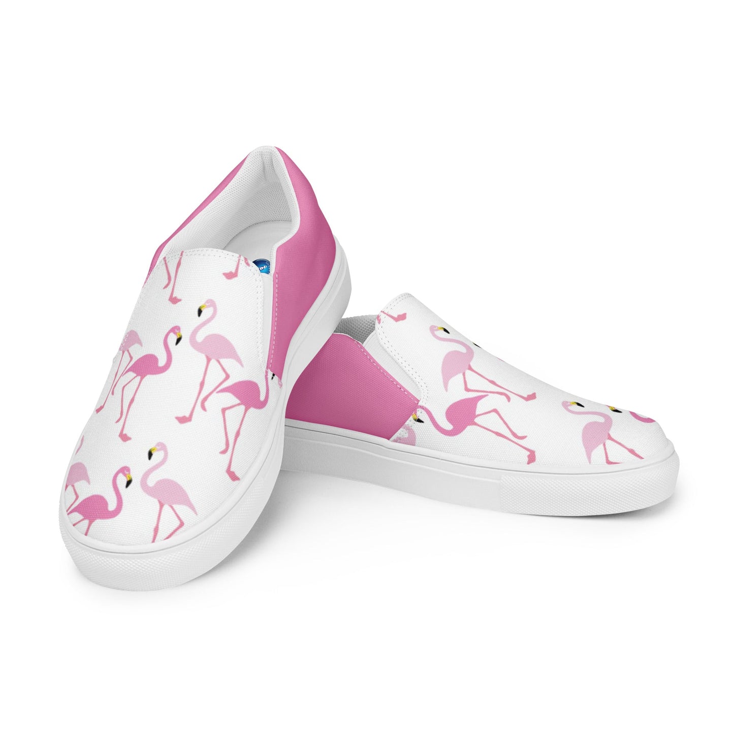 Pink Flamingo women's slip-on canvas shoes