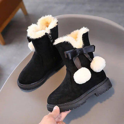 Playful Pom-Pom Winter Boots for Girls