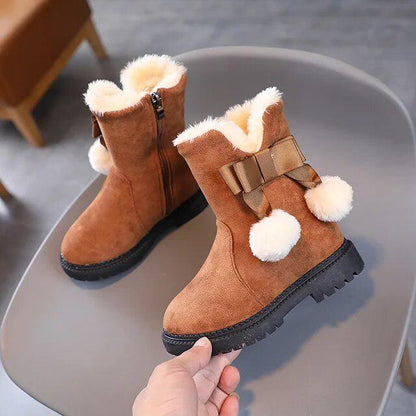 Playful Pom-Pom Winter Boots for Girls