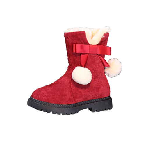 Playful Pom-Pom Winter Boots for Girls