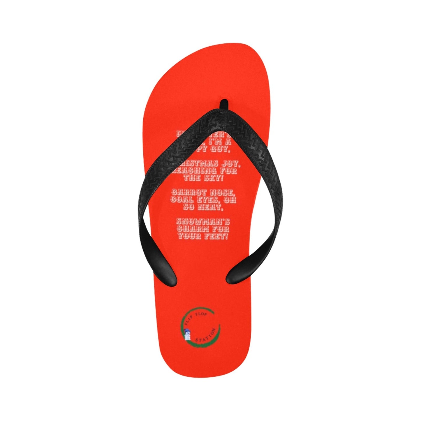 Poet Snowman Flip Flop Designs