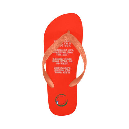 Poet Snowman Flip Flop Designs