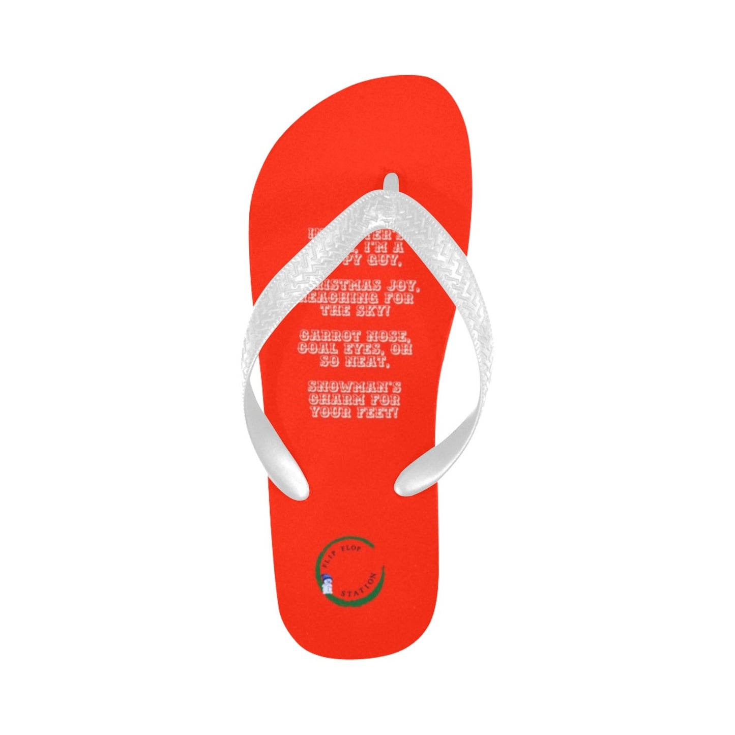 Poet Snowman Flip Flop Designs