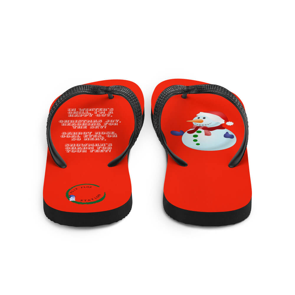 Poet Snowman Flip Flop Designs