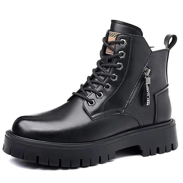 Polar Edge - Men's High-Top Faux Leather Boots