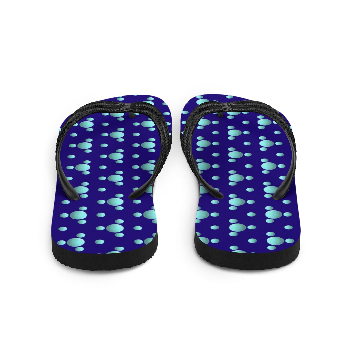 Polka Blue Planets Flip-Flops