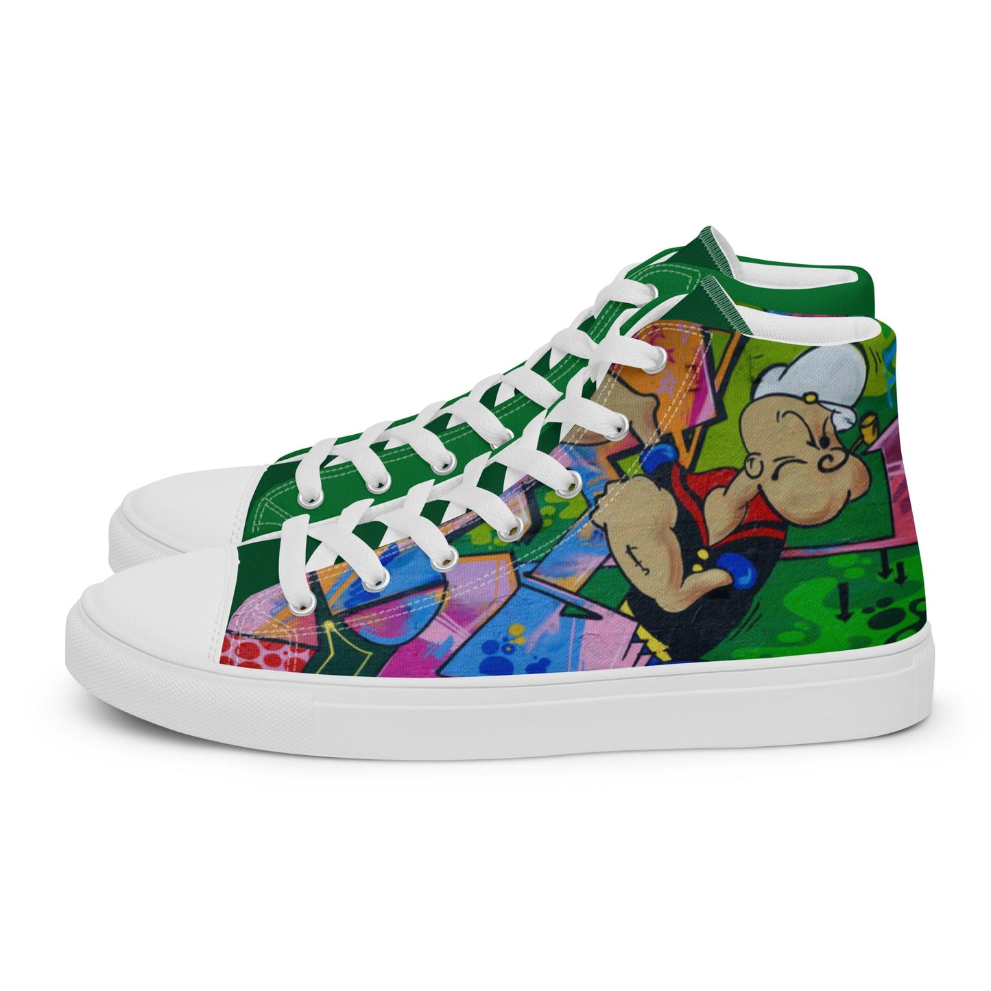 Popeye's Graffiti high top canvas shoes-UNISEX