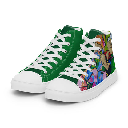 Popeye's Graffiti high top canvas shoes-UNISEX