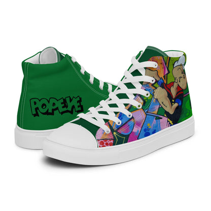 Popeye's Graffiti high top canvas shoes-UNISEX