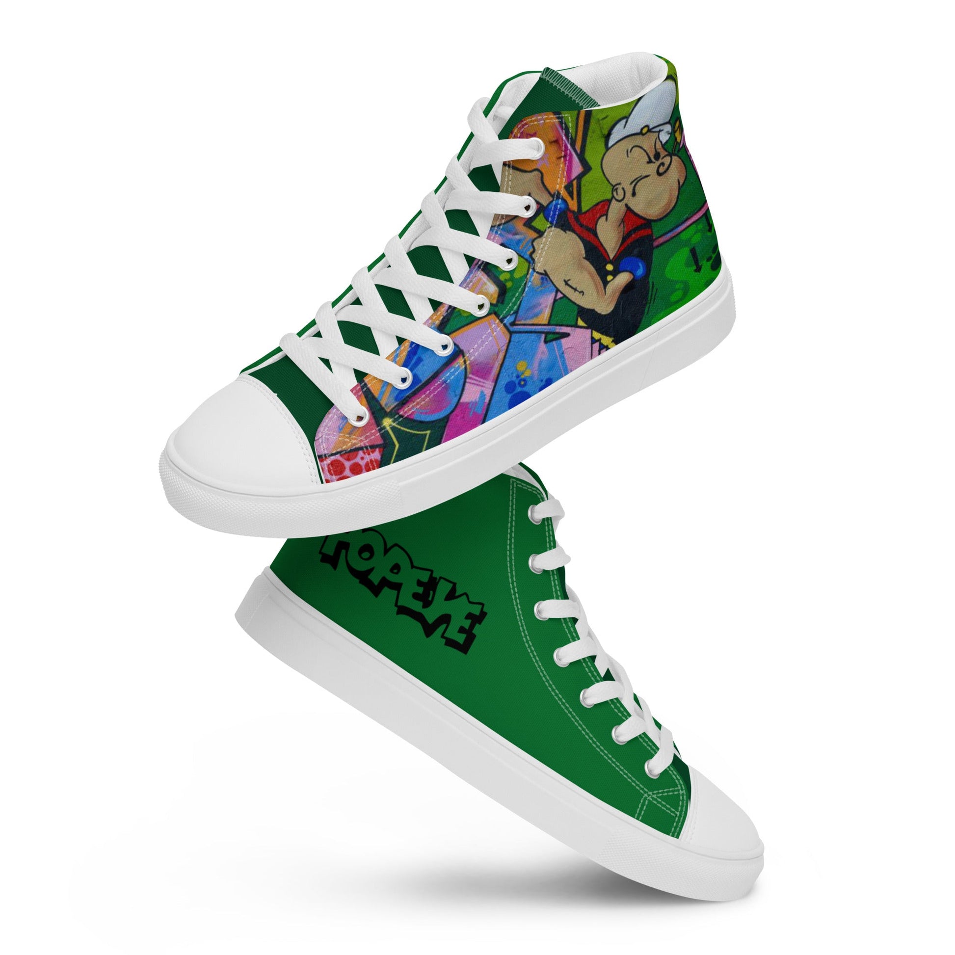 Popeye's Graffiti high top canvas shoes-UNISEX