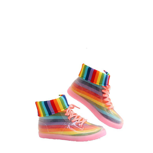 Rainbow Jelly Ankle Rain Boots