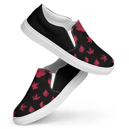 Red Fall men's slip-on canvas shoes