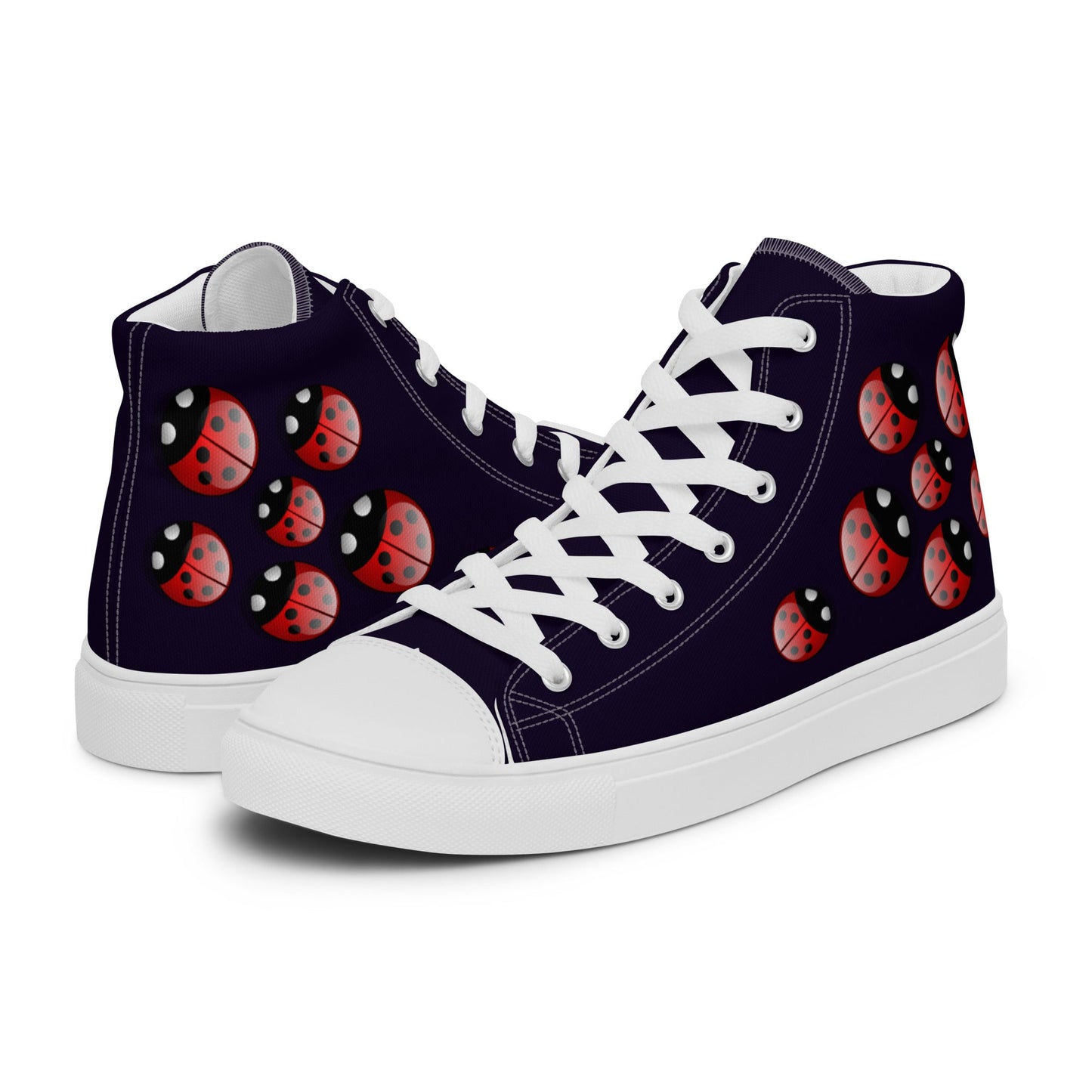 Robotic Ladybird high top canvas shoes