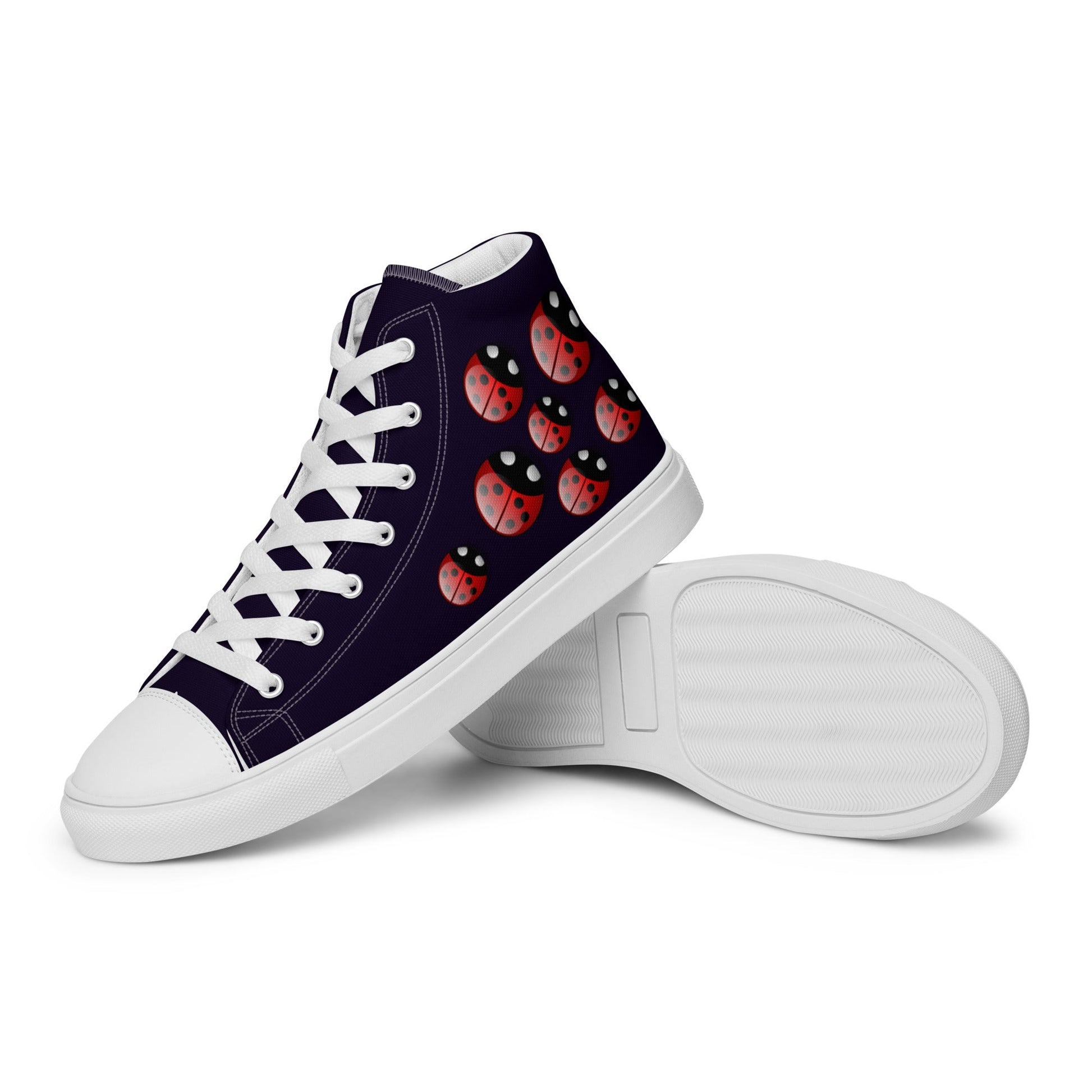 Robotic Ladybird high top canvas shoes