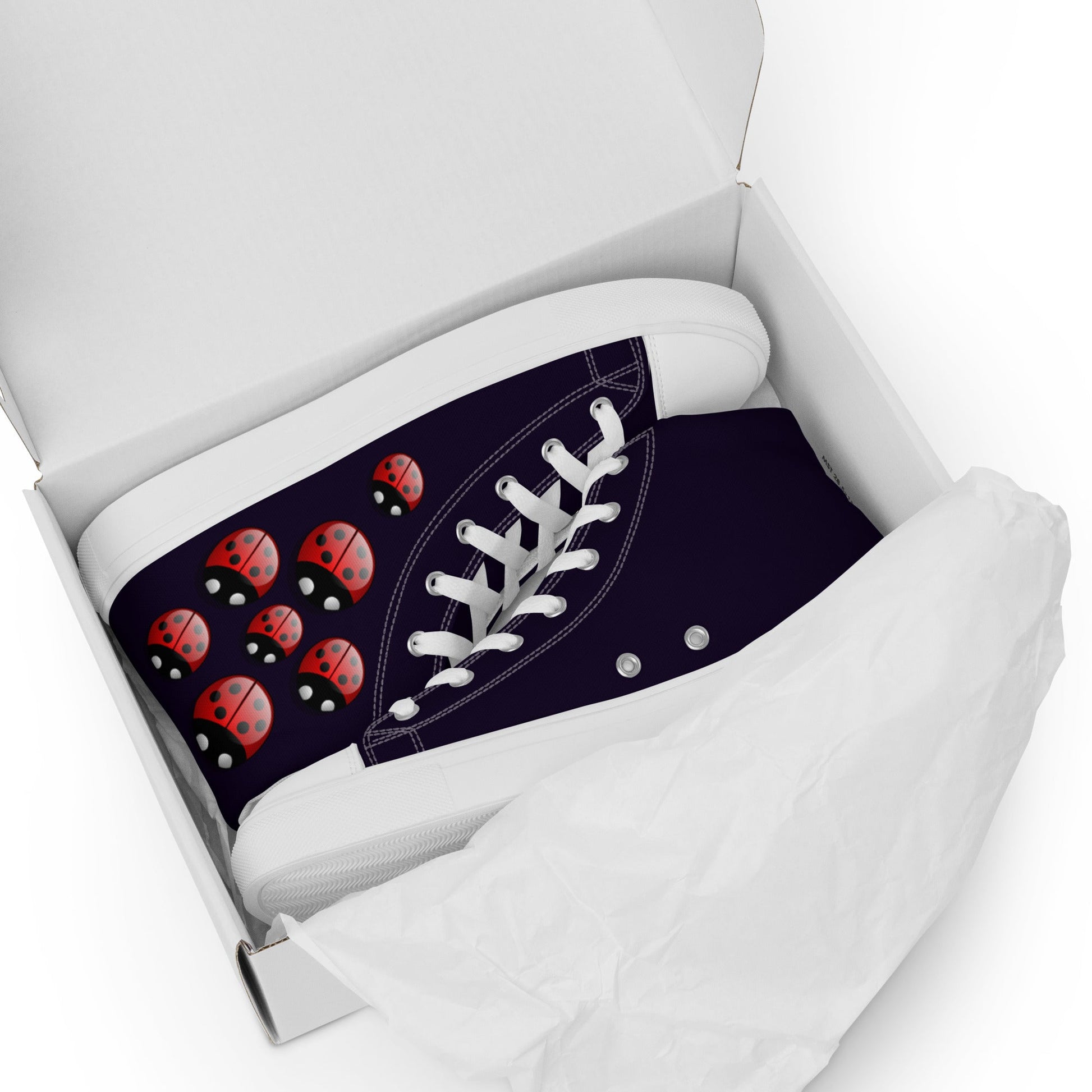 Robotic Ladybird high top canvas shoes