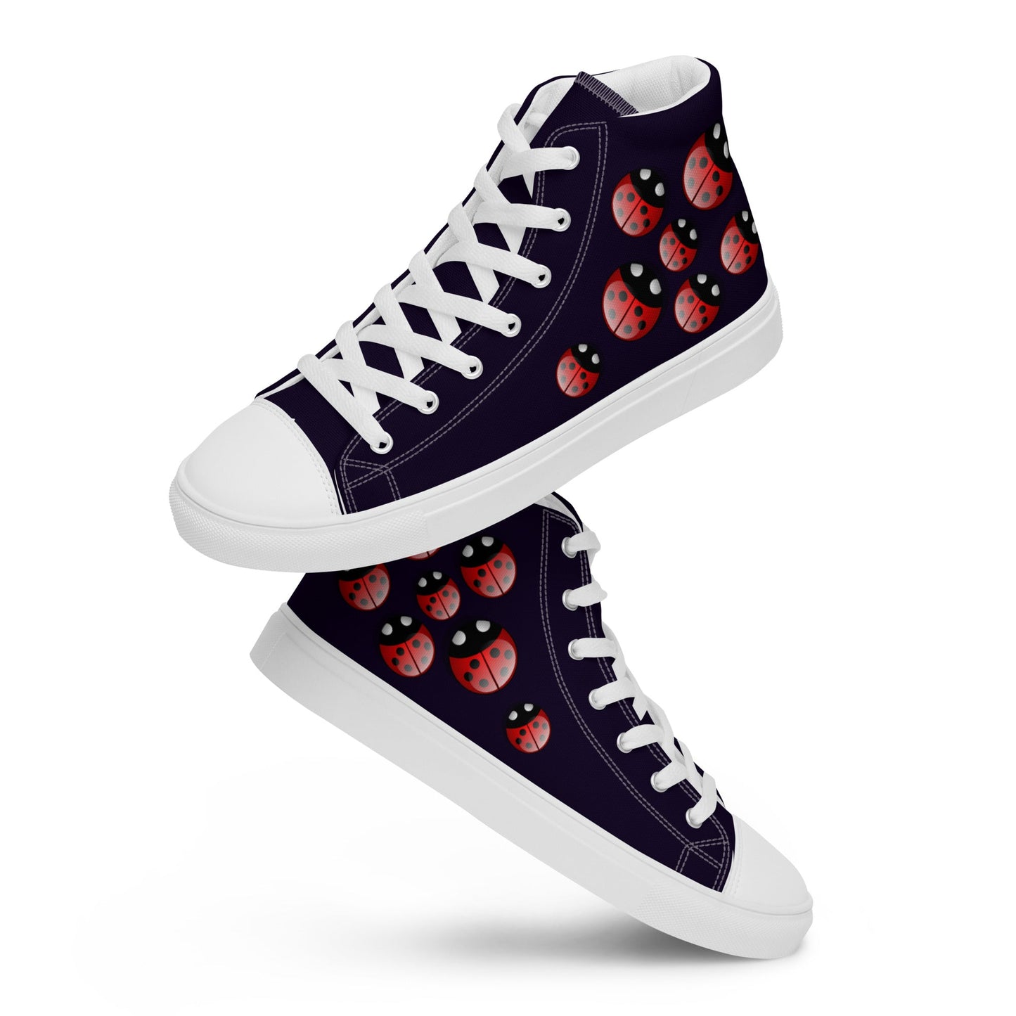 Robotic Ladybird high top canvas shoes