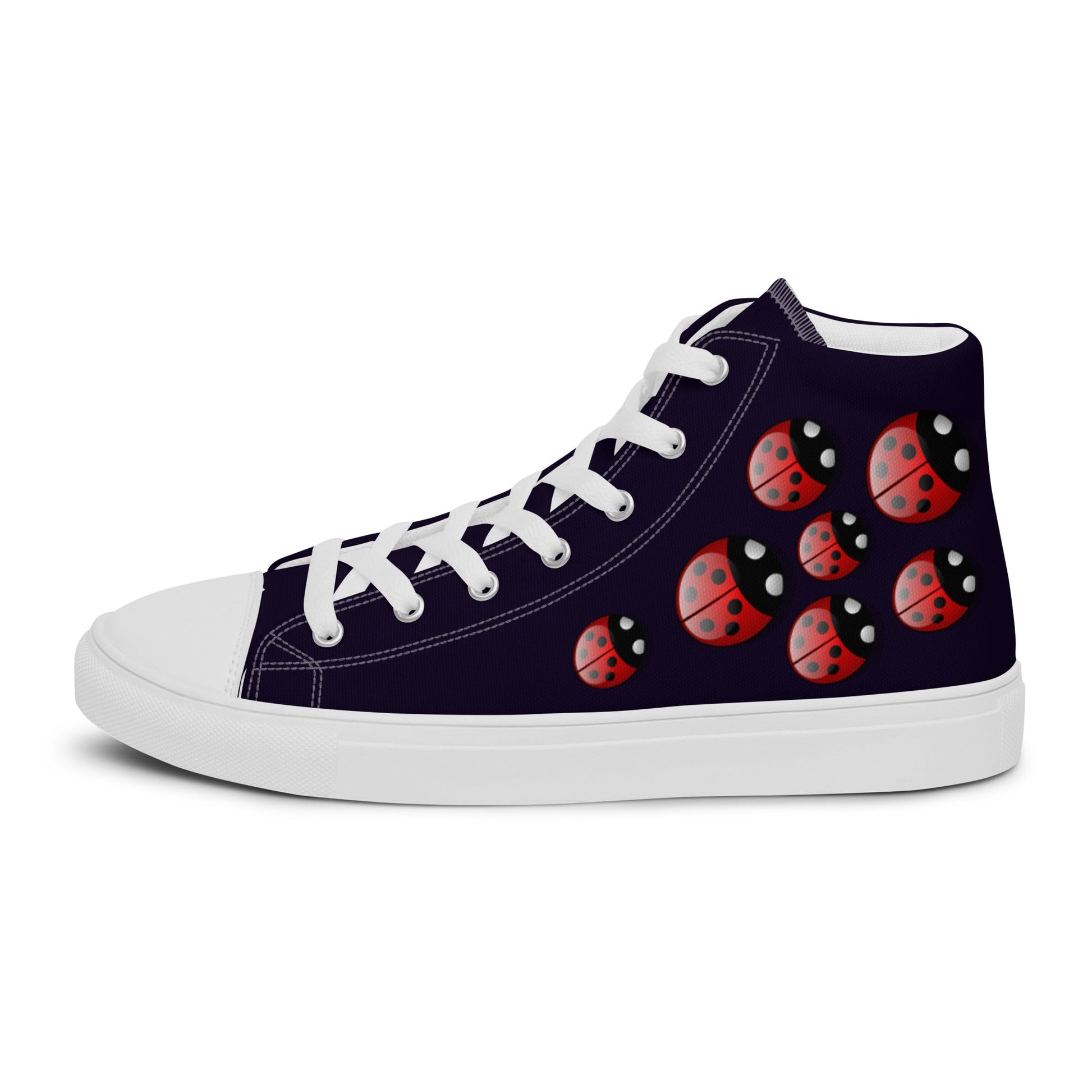 Robotic Ladybird high top canvas shoes