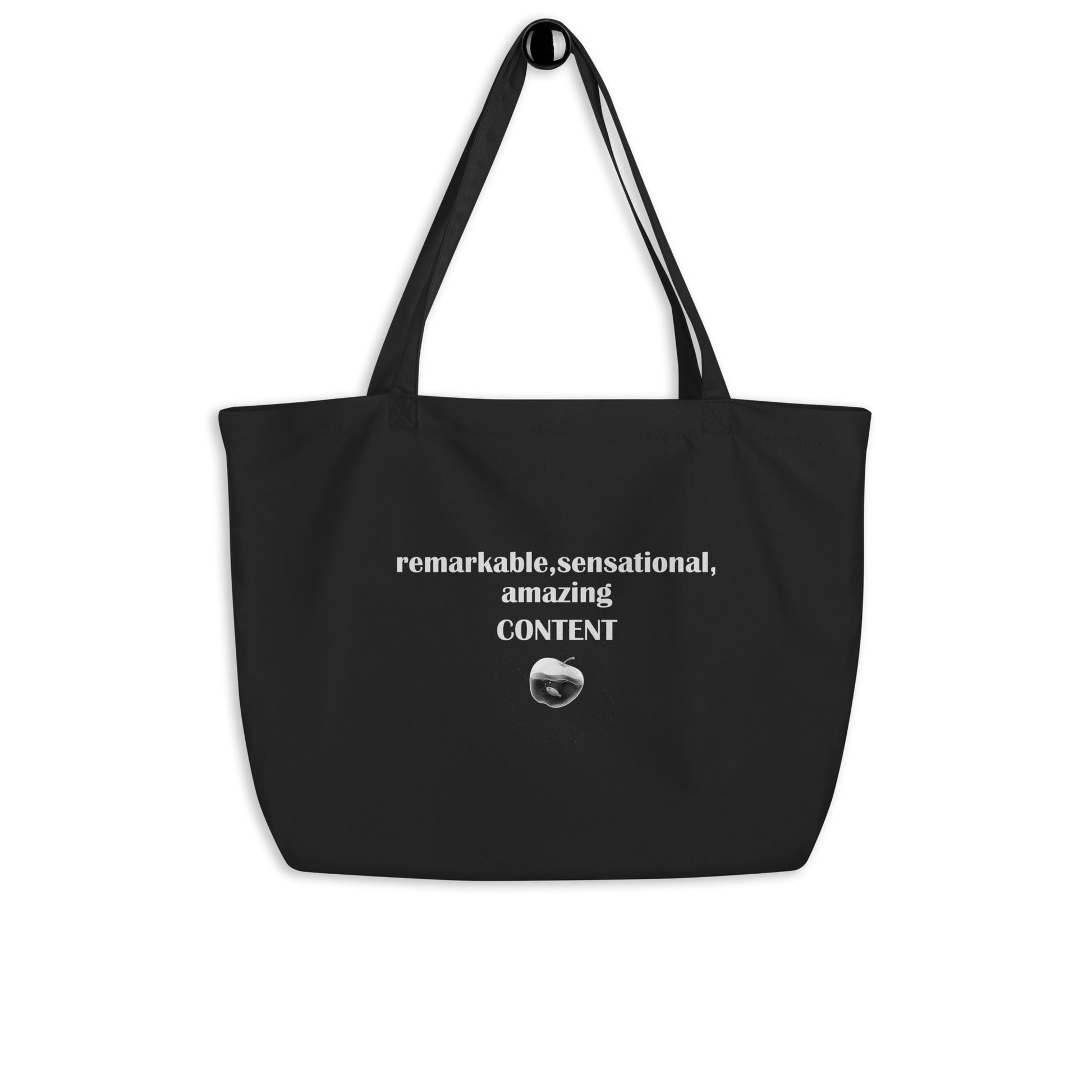 Secret Content Large organic tote bag