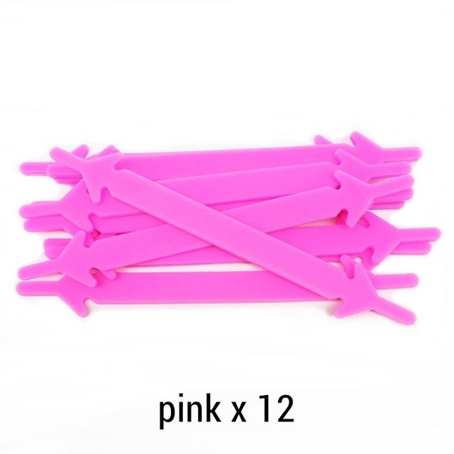 Silicone Shoelaces - 12pcs per lot