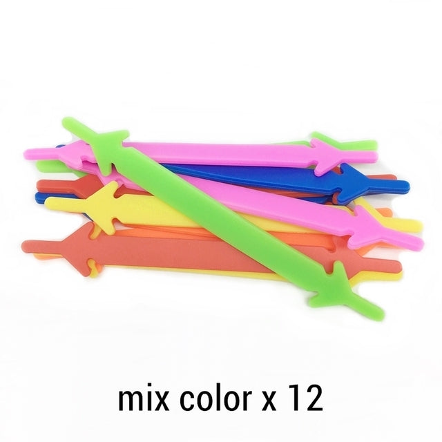 Silicone Shoelaces - 12pcs per lot