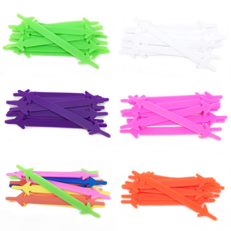 Silicone Shoelaces - 12pcs per lot