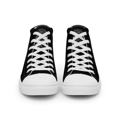 Skull & Roses high top canvas shoes