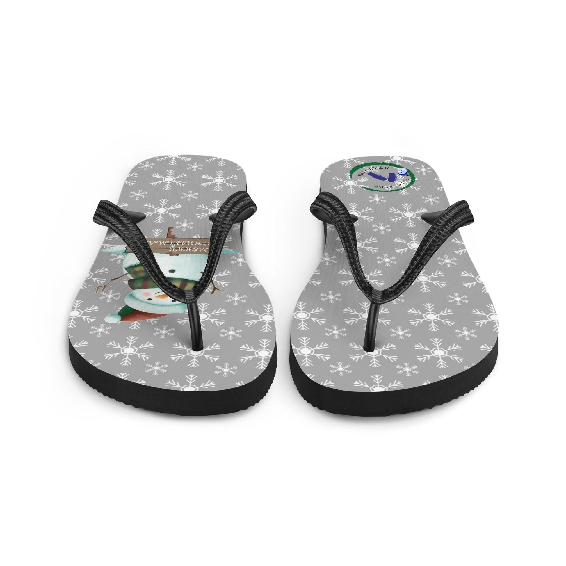 Snowman - Christmas Flip-Flops