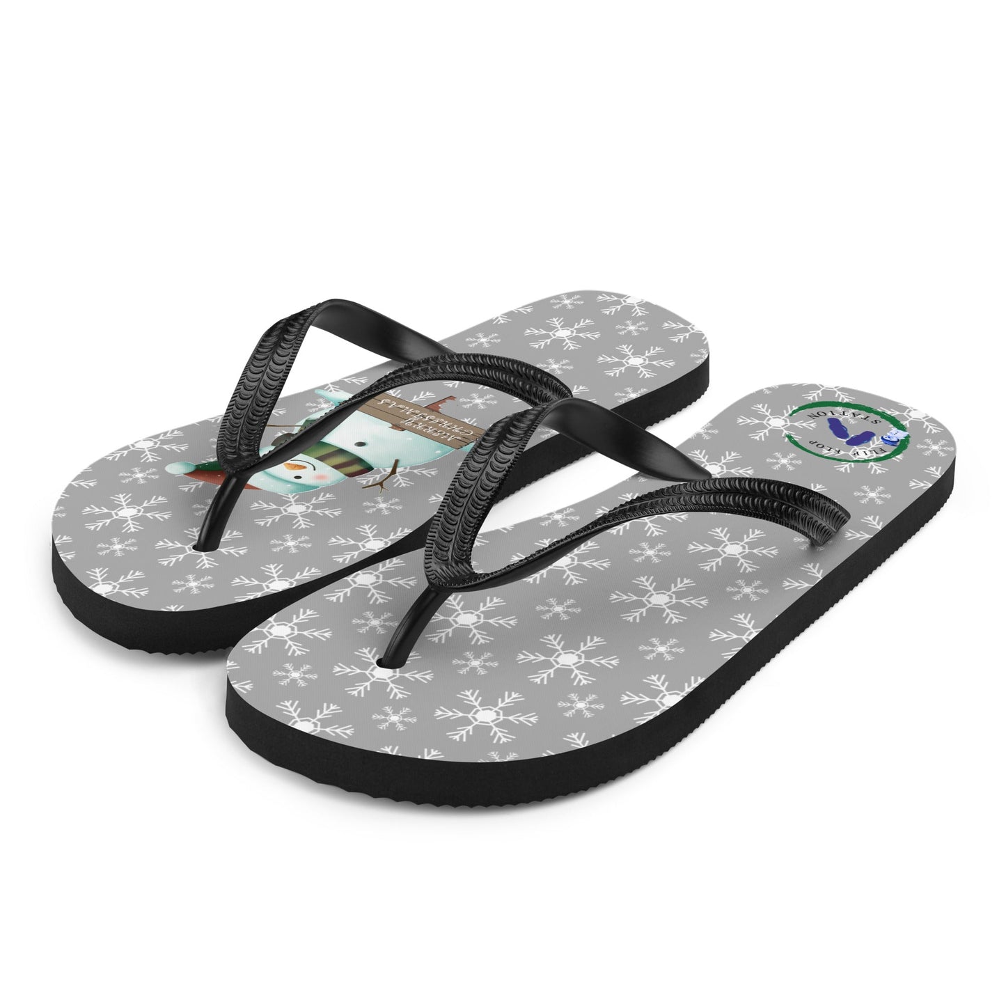 Snowman - Christmas Flip-Flops