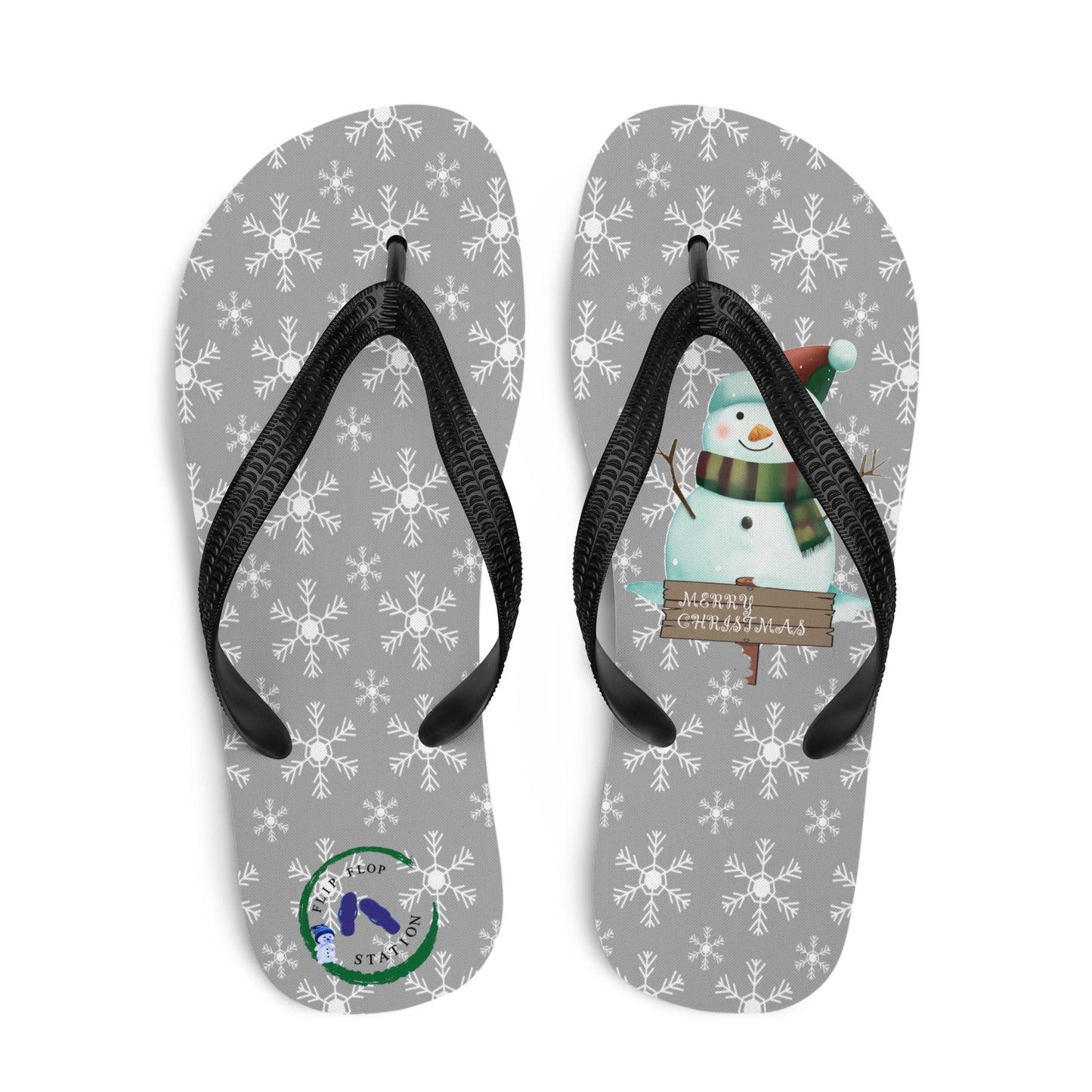 Snowman - Christmas Flip-Flops