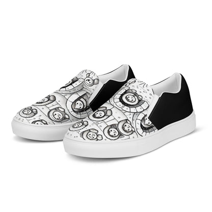 Snowy Igloo Village - Men’s slip-on canvas shoes designs