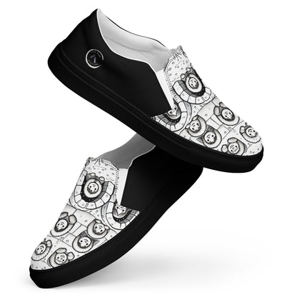 Snowy Igloo Village - Men’s slip-on canvas shoes designs