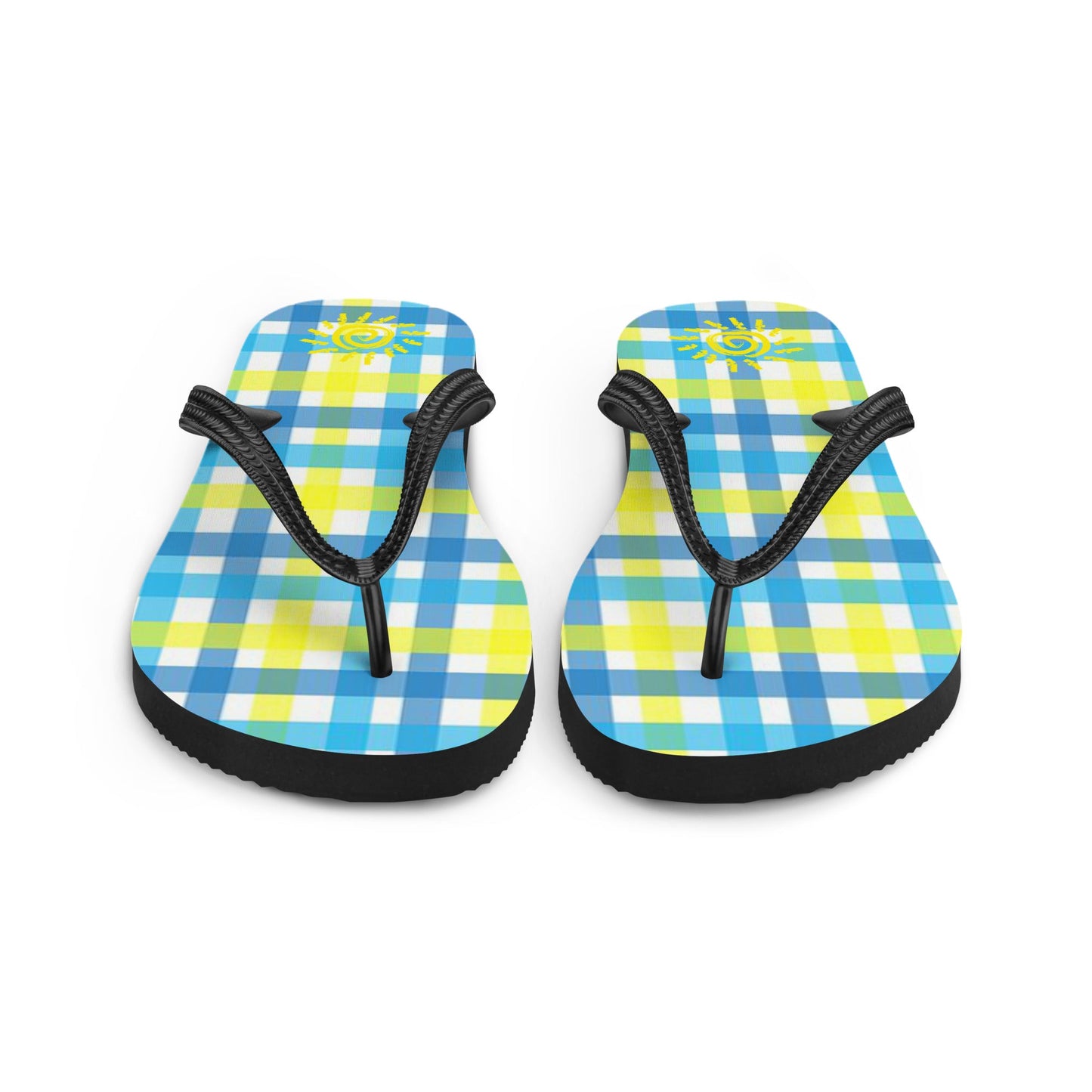 Summer Plaid Flip-Flops