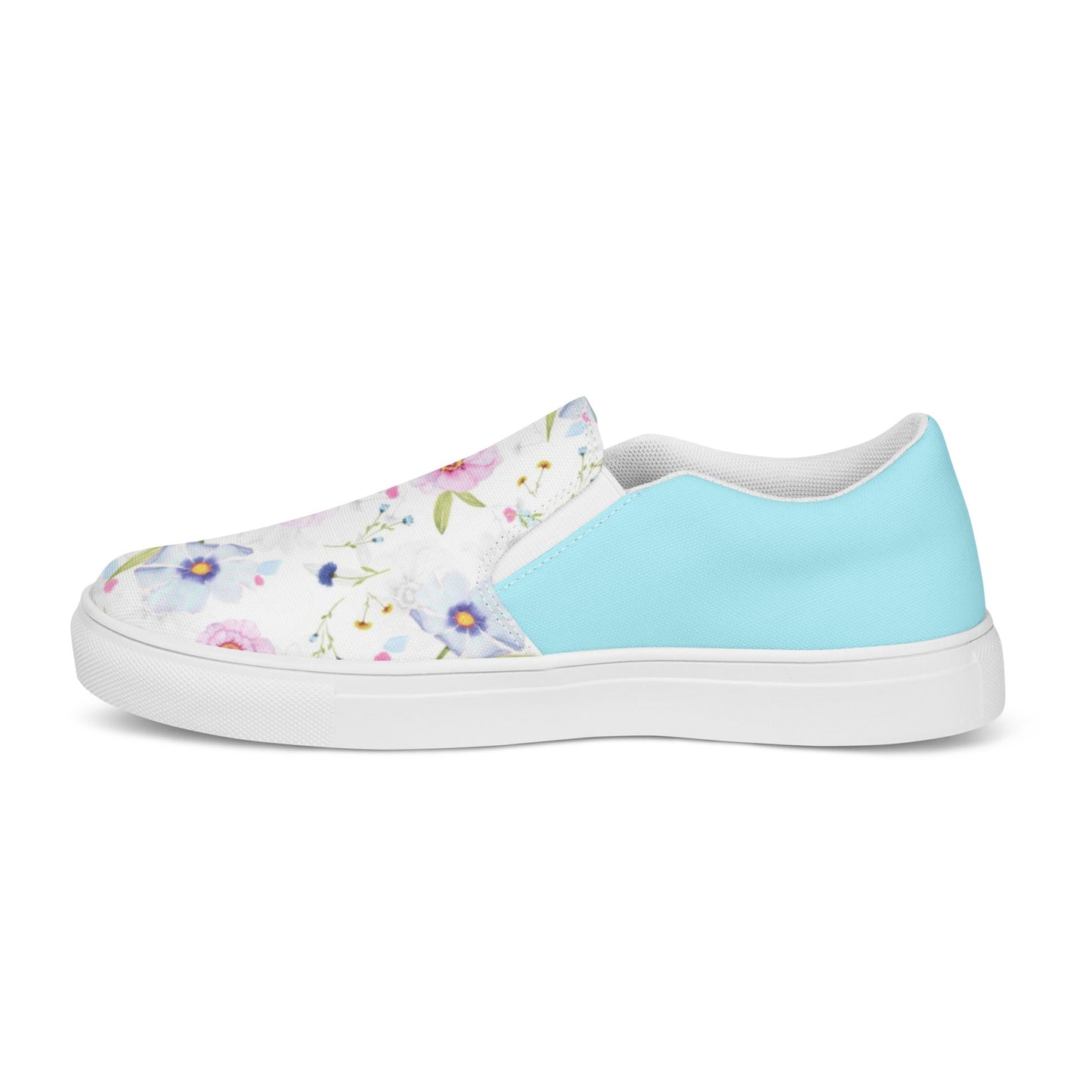 Sweet Flowers women's slip-on canvas shoes