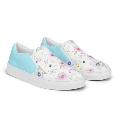 Sweet Flowers women's slip-on canvas shoes